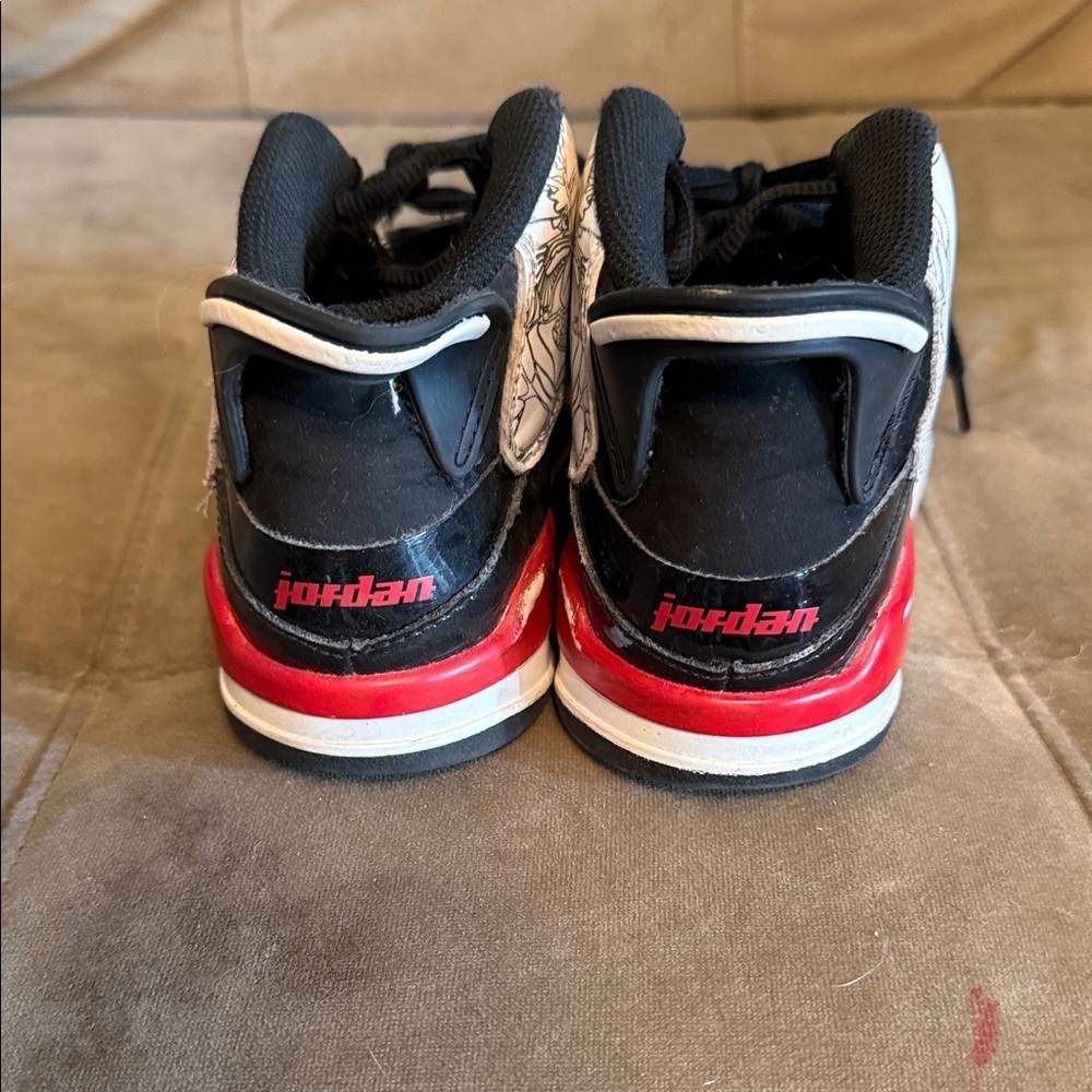 Jordan Kids Sneakers - Black, White, and Red - Picture 3 of 3